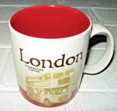 Starbucks London Double Decker Bus City Icon  Coffee Cup Mug 2016 16oz - Sold on eBay Feb, 12th 2020 for $65.01