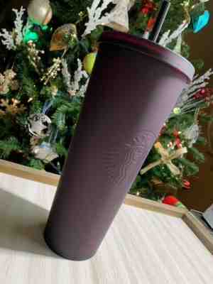 Starbucks 2019 Limited Edition Matte Black Cherry Tumbler Cold Cup 24 oz NWT - Sold on eBay Feb, 9th 2020 for $65.00