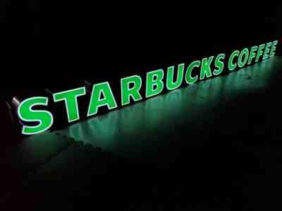 Starbucks Official Store Lighted Sign 11ft Long.