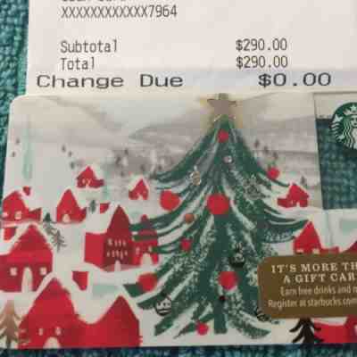 Starbucks $290.00 Gift Card (1) Card - Sold on eBay Mar, 1st 2020 for $250.00