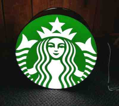 STARBUCKS STORE SIGN - Unused - Mis-Made!!! - w/ Plug  - AWESOME PIECE!