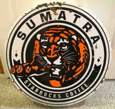 Starbucks Sumatra Coffee Stamp Table Top / Sign / Wall Hanging - Sold on eBay Apr, 11th 2020 for $250.00