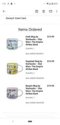 Starbucks Star Wars May the 4th Mugs You are Here SET, Hoth, Bespin, Dagobah NEW - Sold on eBay May, 4th 2020 for $450.00