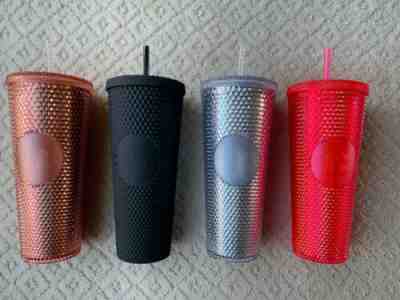 NEW (4) Starbucks Mega Unicorn Set Iridescent Holographic Diamond Facet 24oz Cup - Sold on eBay May, 9th 2020 for $299.95