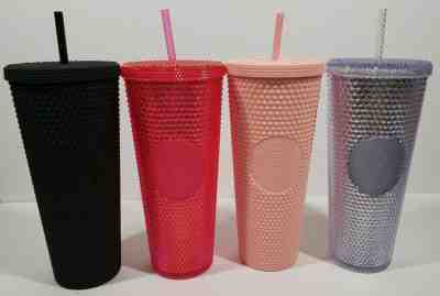 Starbucks Tumblers 24oz - Matte Pink, Matte Black, Hot Pink, and Silver Studded  - Sold on eBay May, 20th 2020 for $325.00