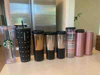 Lot of 8 Starbucks Travel Mug Tumblers  - Sold on eBay May, 29th 2020 for $360.99