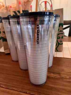 Starbucks Teacher Cup Tumbler **Lot Of 6!!!** Notebook Paper & Pencil Straw NEW! - Sold on eBay May, 29th 2020 for $295.00