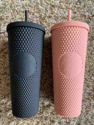 Starbucks Matte Black Studded And Matte Pink Studded Tumbler Cup Limited Edition - Sold on eBay Jun, 9th 2020 for $259.99