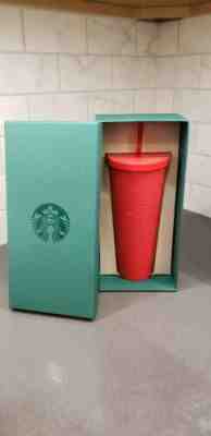 Starbucks Venti Matte Red Tumbler 24 oz Cold Cup HTF 2016 Exclusive New In Box!  - Sold on eBay Jun, 16th 2020 for $275.00