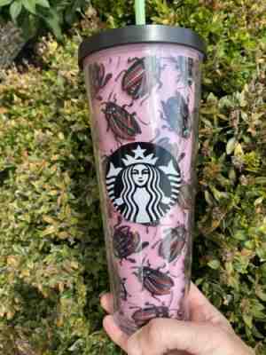 Starbucks Pink Beetle  24 Ounce Venti Cold Cup Excellent Used Condition - Sold on eBay Jul, 4th 2020 for $317.00