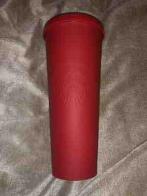 STARBUCKS Venti Matte Red Tumbler * 24 oz Cold Cup HTF * 2016 Exclusive - Sold on eBay Jul, 6th 2020 for $270.00