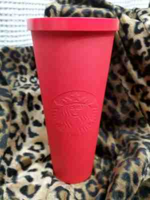 STARBUCKS Venti Matte Red Tumbler RARE 24 oz Cold Cup HTF 2016 Exclusive  - Sold on eBay Jul, 11th 2020 for $279.99