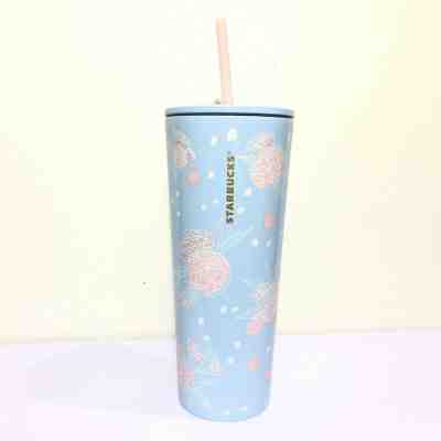 Starbucks Stainless Tumbler 24 oz.Cold Cup Blooming Blossom Sakura Blue Gray    - Sold on eBay Jul, 11th 2020 for $550.00