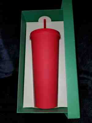 STARBUCKS Venti Matte Red Tumbler * 24 oz Cold Cup HTF * 2016 Exclusive - Sold on eBay Jul, 17th 2020 for $306.00