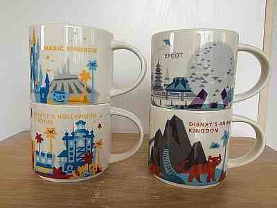 Starbucks Disney Parks You Are Here Coffee Mug x 4 Hollywood Studios Retired NIB - Sold on eBay Jul, 17th 2020 for $279.99