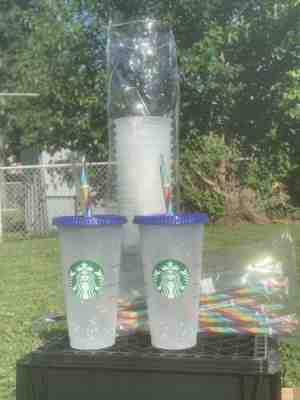 30 starbucks confetti cups 2020 NEW (25 Straws) - Sold on eBay Jul, 22nd 2020 for $270.00