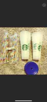 Starbucks Confetti Color Changing Cup  Rainbow Straw Pride Quantity 10 Tumbler - Sold on eBay Jul, 28th 2020 for $440.00