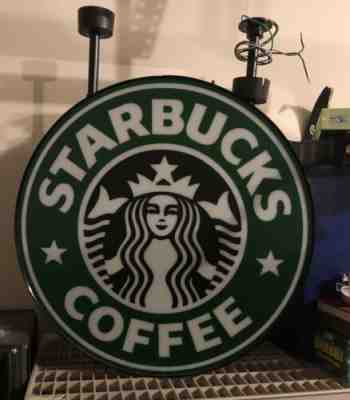 Starbucks Coffee 24” Authentic Double Sided Lighted Sign Siren 1992 Logo - Sold on eBay Aug, 11th 2020 for $299.99