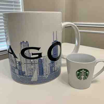 Starbucks Giant Store Promo Chicago Skyline Mug Series One (2002) Mug 2.5 Gallon