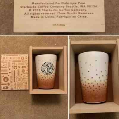 NEW Starbucks PSL Swarovski Pumpkin Spice Latte 10th Anniversary Tumbler Mug