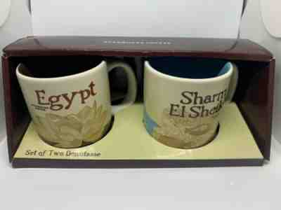 Starbucks Demitasse icon mugs 3oz Egypt / Sharm Em Sheikh w/SKU DISCONTINUED!