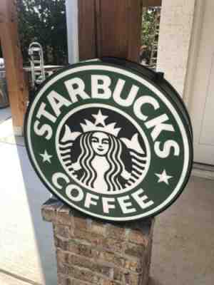 Starbucks Lighted Lollipop Sign 24” 2 Sided - Sold on eBay Oct, 8th 2020 for $250.00