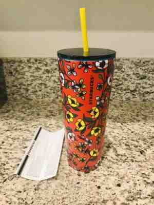 BRAND NEW Starbucks Stainless Steel Red Poppy Floral Tumbler 24 oz - MINT! - Sold on eBay Oct, 10th 2020 for $450.00