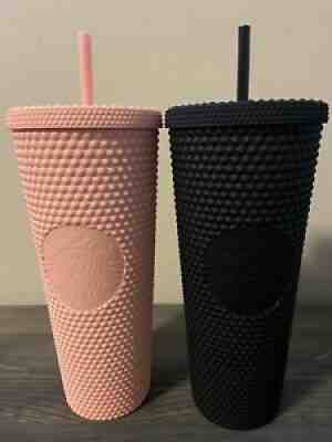 starbucks tumbler Cup Set Matt Black/ Matt Pink - Sold on eBay Oct 22, 2020 for $250.00