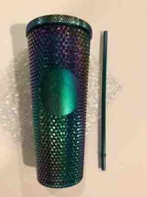 Starbucks Singapore : 2020 Studded Tumbler Trenta 24oz Magical Green (Oil Slick)