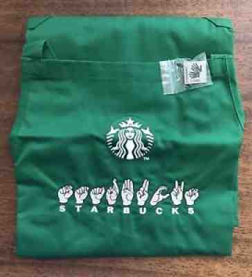ULTRA RARE HTF Starbucks ASL Apron & "I Sign" Pin - Sign Language Apron - Sold on eBay Oct 25, 2020 for $350.00