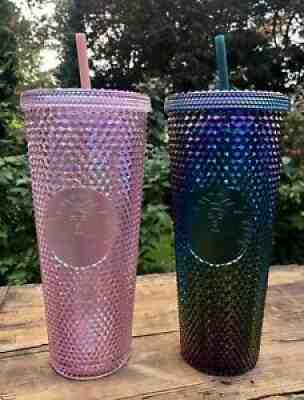 Starbucks Oil Slick & Sakura Studded Tumbler Set. In Hand In US - Sold on eBay Oct 29, 2020 for $525.00