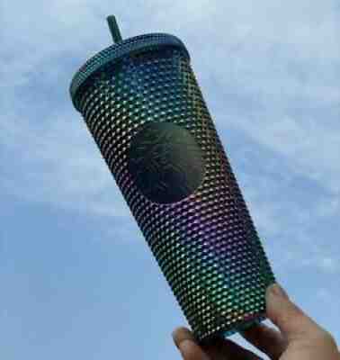 Starbucks Tumbler 2020 Singapore Bling Green Oil Slick studded 24oz Cold cup - Sold on eBay Nov 03, 2020 for $330.00