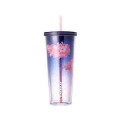 Starbucks Korea 2018 Cherry Blossom Gray Pink Cold Cup 710ml Limited Edition - Sold on eBay Oct 16, 2020 for $310.00