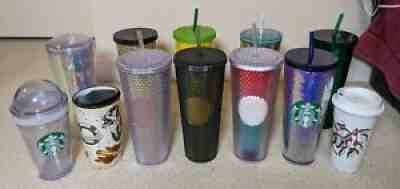 *RARE* Starbucks Tumbler Lot - Studded Unicorn Black Pride Holiday Tattoo 2020