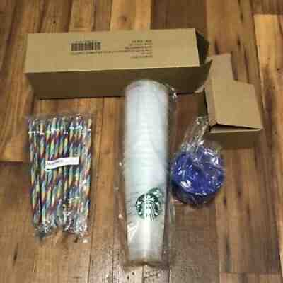Lot Of 30 Starbucks Rainbow Confetti Color Changing Cups Straws Pride Summer - Sold on eBay Oct 20, 2020 for $550.00