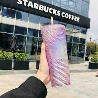 Starbucks Tumbler China Pink Sakura Cherry Blossoms studded 24oz Cold water cup - Sold on eBay Dec 04, 2020 for $599.00