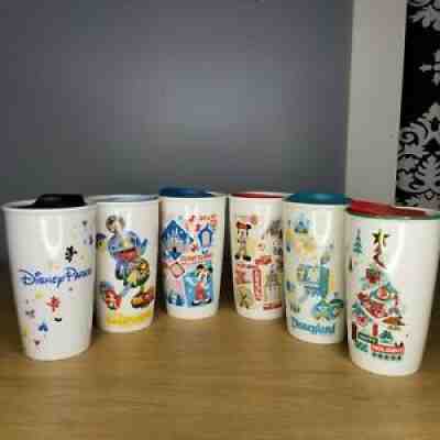 Set of 6 - Disney Parks Starbucks Ceramic Tumbler Travel Coffee 12 oz Mug - Sold on eBay Dec 25, 2020 for $250.00