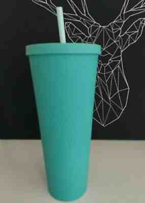 Extremely rare HTF Starbucks Matte Teal Green Soft Touch Venti/24oz tumbler - Sold on eBay Dec 04, 2020 for $275.00