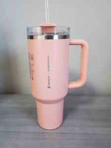 2023 40 oz Stanley + Starbucks PEACH Target Exclusive Stainless Steel Tumbler - Sold on eBay February 9th, 2024 for $219.00
