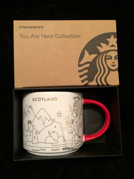 Starbucks Scotland Christmas YAH Mug Highlands Cow Bagpipe You Are Here UK - Sold on eBay October 24th, 2024 for $99.99