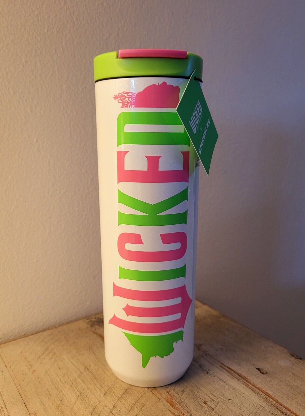 STARBUCKS @ TARGET WICKED VACUUM INSULATED TUMBLER 16 OZ WHITE PINK GREEN - Sold on eBay December 22nd, 2024 for $85.00 (16 bids) 