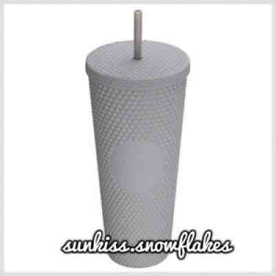 RARE 2020 Starbucks Taiwan Only Matte Gray Bling Studded Tumbler Straw Cold Cup - Sold on eBay Jan 10, 2021 for $258.00