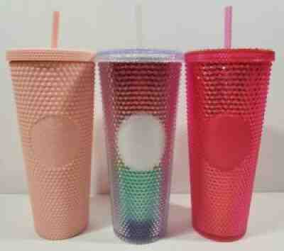 Starbucks Matte Pink, Pride 2020, and Hot Pink Studded Tumblers - Sold on eBay Jan 20, 2021 for $250.00