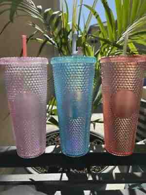 New Starbucks studded Tumblers Rose Gold, SAKURA Pink & Blue