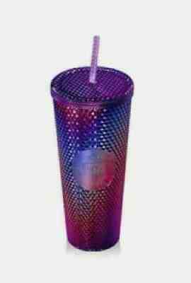 2pcs Starbucks 24oz Tumbler Bling Purple Oil slick Diamond studded cup - Sold on eBay Mar 10, 2021 for $250.00