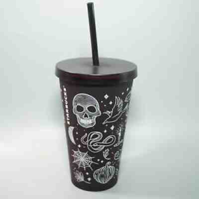 New Starbucks 2019 Halloween Skull Grande Tumbler Plum Purple Matte Finish RARE - Sold on eBay Mar 14, 2021 for $250.00