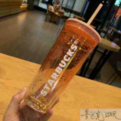 Starbucks 2020 China Fireworks Glass Straw Cup Glitter Sequin Double-deck 20oz - Sold on eBay Mar 12, 2021 for $280.99