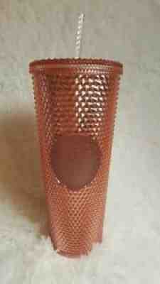 NEW Starbucks Rose Gold Pink Studded Venti Cold Cup Tumbler 24 Oz - Sold on eBay Mar 17, 2021 for $250.00