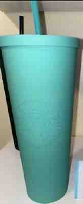 Starbucks Green Teal Matte Tumbler