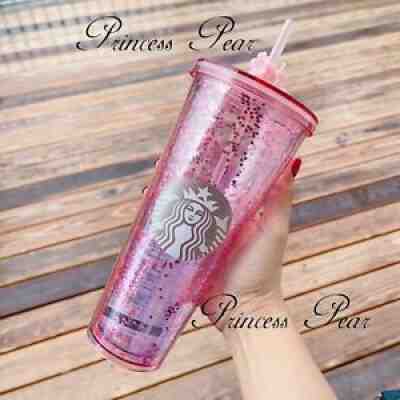 Starbucks Korea 2018 Cherry Blossom Glitter venti Tumbler 710ml cold cup - Sold on eBay Apr 02, 2021 for $259.95